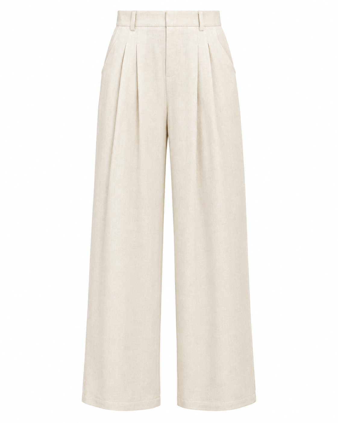 Umgee High Waist Linen Blend Wide Leg Trousers