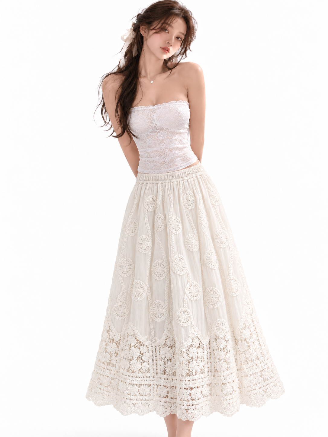 Elastic Midi Skirt