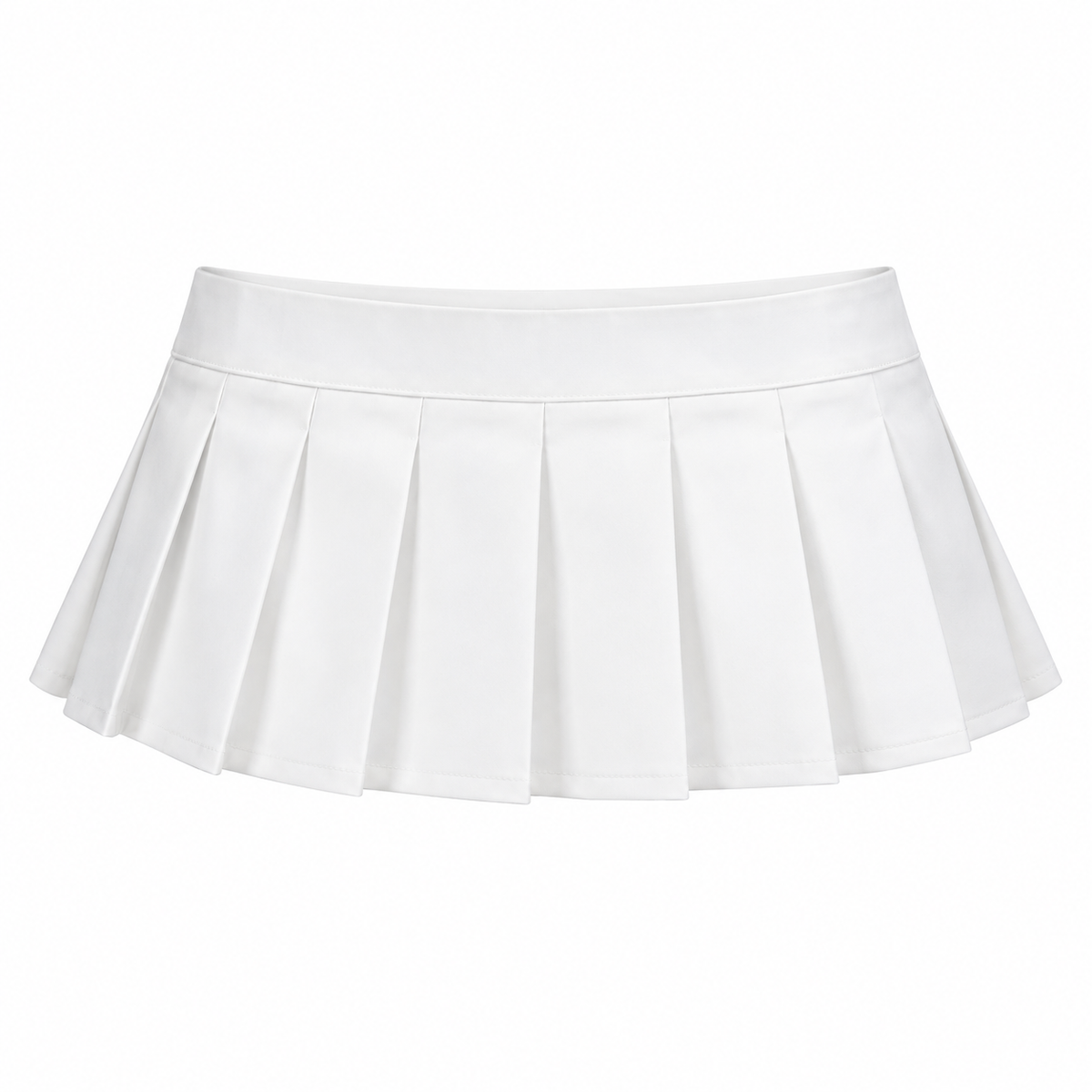 Low Waist Pleated Micro Mini Skirt